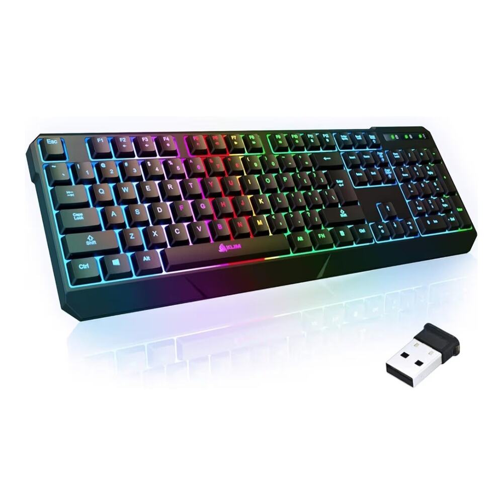 KLIM Chroma Wireless RGB Gaming Keyboard Rechargeable PS5 PS4 PC Mac